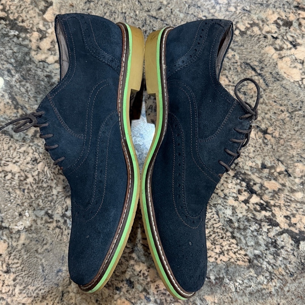 Banana Republic Dark Suede Oxfords with Green Sole